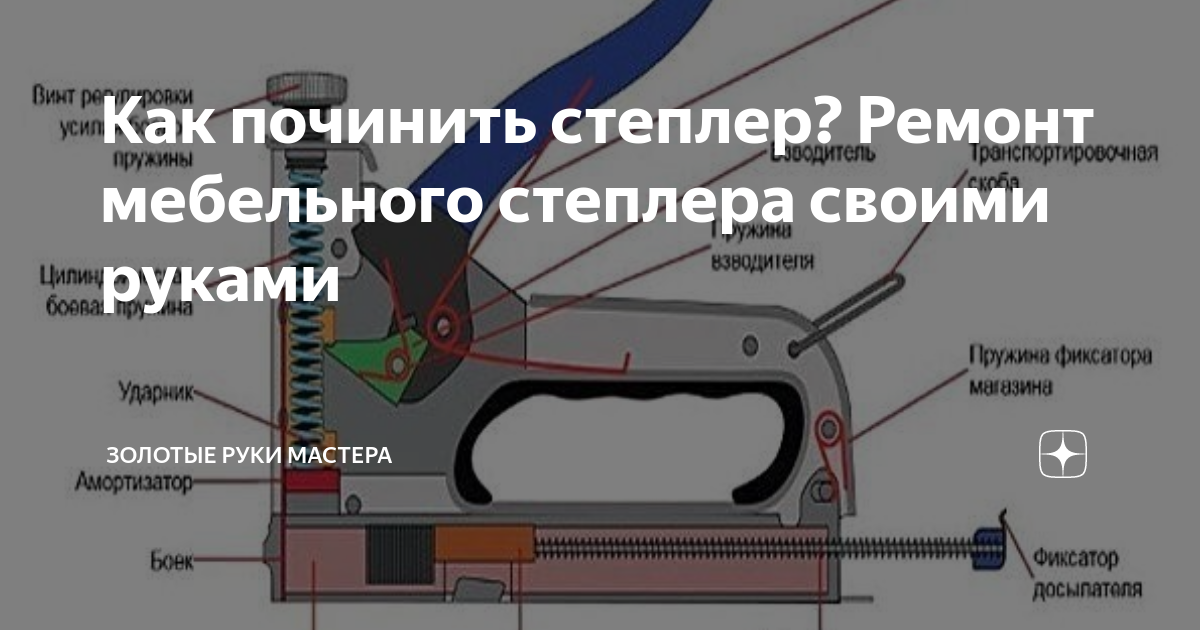 Ремонт степлера мебельного своими руками Как починить степлер? Ремонт мебельного степлера своими руками Золотые руки маст