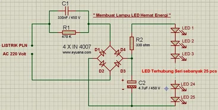 Ремонт светодиодных ламп на 220 своими skema lampu led 220 volt Lampu led, Led, Rangkaian elektronik