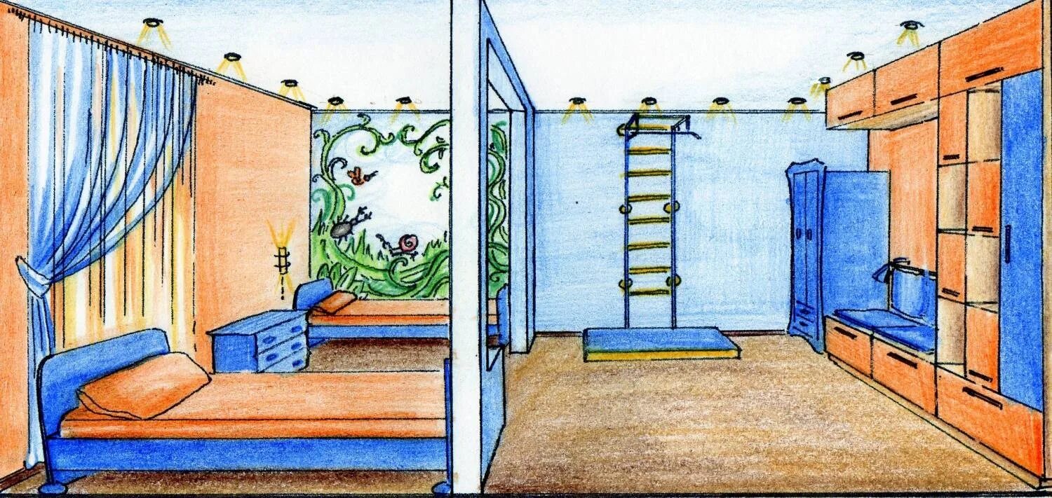 Ремонт своей комнаты Нарисовать комнату мечты для мальчика