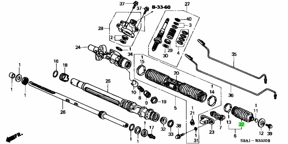 Ремонт своими руками рулевой рейки хонда Купить Honda 53536S9A003 (53536-S9A-003) Пыльник. Цены, быстрая доставка, фотогр