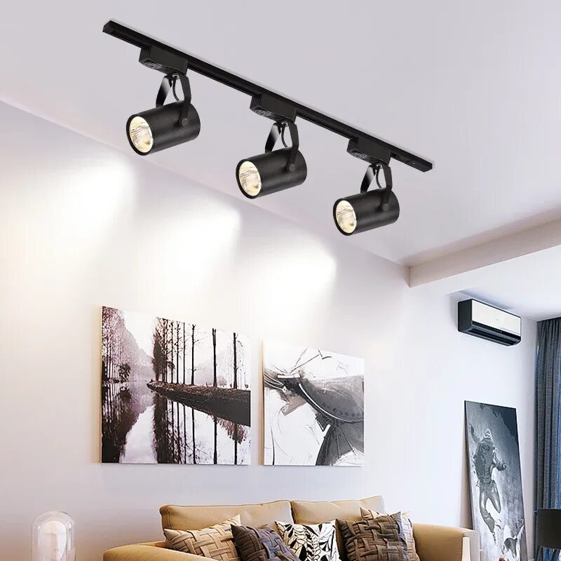 Ремонт трековых светильников своими руками ODYSEN 1PCS LED Spotlight Fitting Tracklight Black White for Living Room Dining 