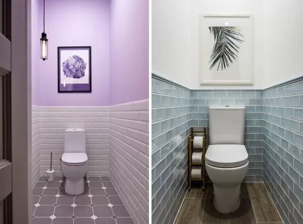 Ремонт туалета серии фото Дизайн туалета маленького размера - фото без раковины Small bathroom makeover, B