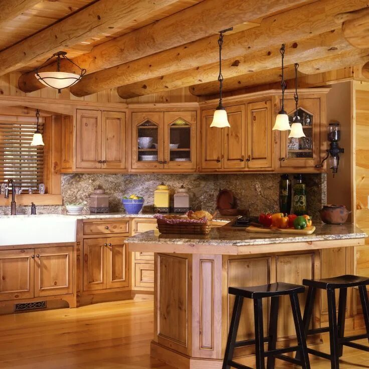 Ремонт в деревянном своими руками Shopping for the right rustic kitchen cabinets for a log cabin home is not alway