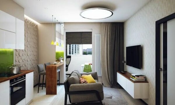 Ремонт в маленькой квартире дизайн Minimalist 1 Bedroom Apartment Designed For A Young Man Apartment interior desig