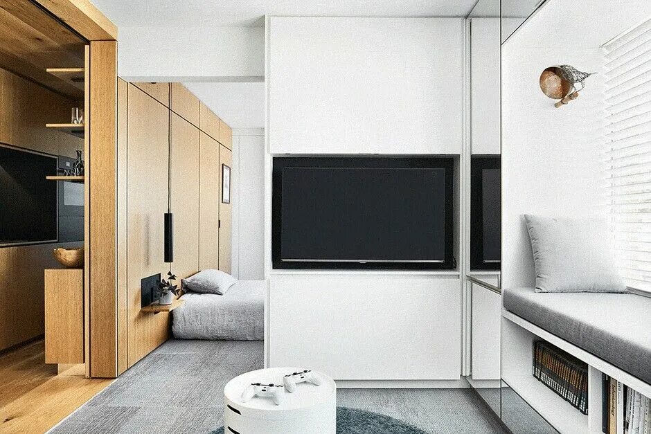 Ремонт в маленькой квартире фото Pin on маленькие помещения Small apartment design, Tiny apartment, Small spaces