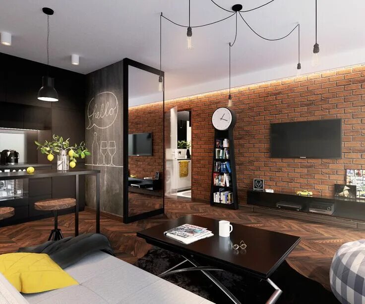 Ремонт в стиле лофт в двухкомнатной квартире 5 Simple and Achievable Scandinavian Apartment Designs Apartment design, Loft st