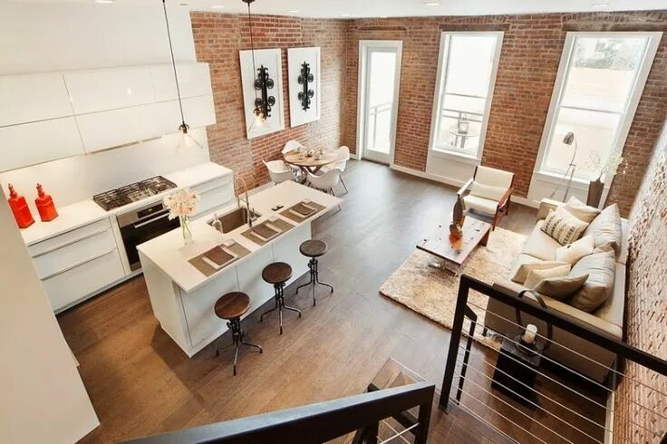 Ремонт в таунхаусе варианты интерьера фото Pin by Viktoria Makarenko on JAGLANA 6C/36 p. Rudnik Home, Brick loft, Brick nyc