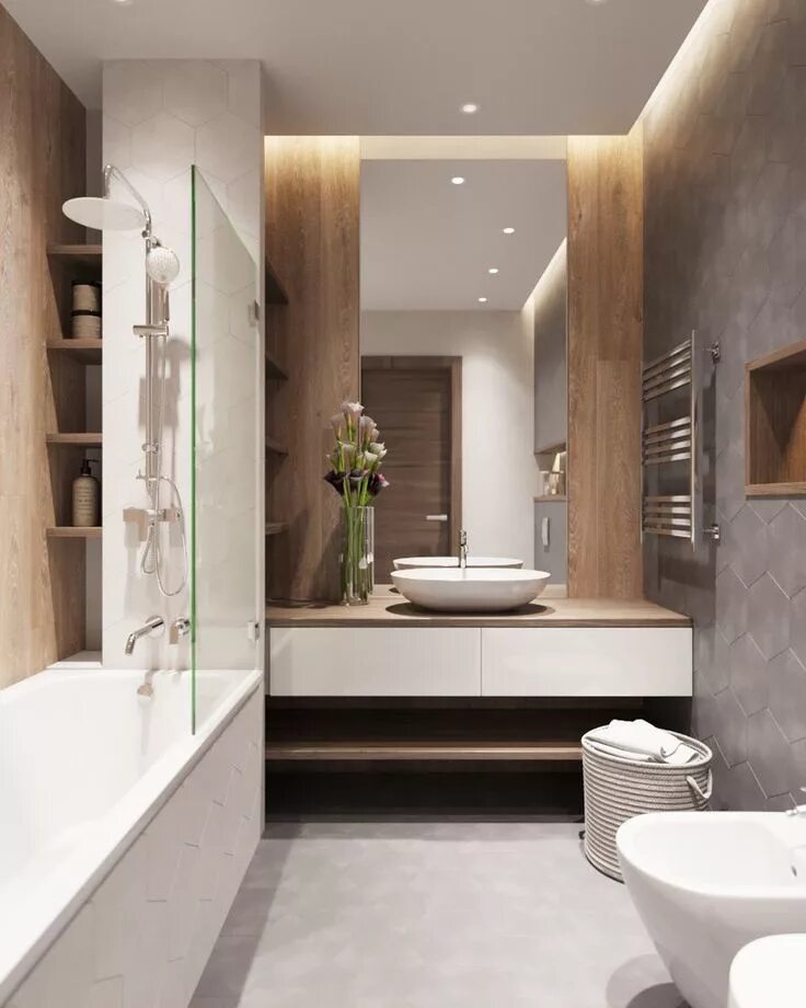 Ремонт в ванной комнате современный дизайн ДИЗАЙН СТУДИЯ А+Б Luxury bathroom, Bathroom design small, Bathroom interior desi