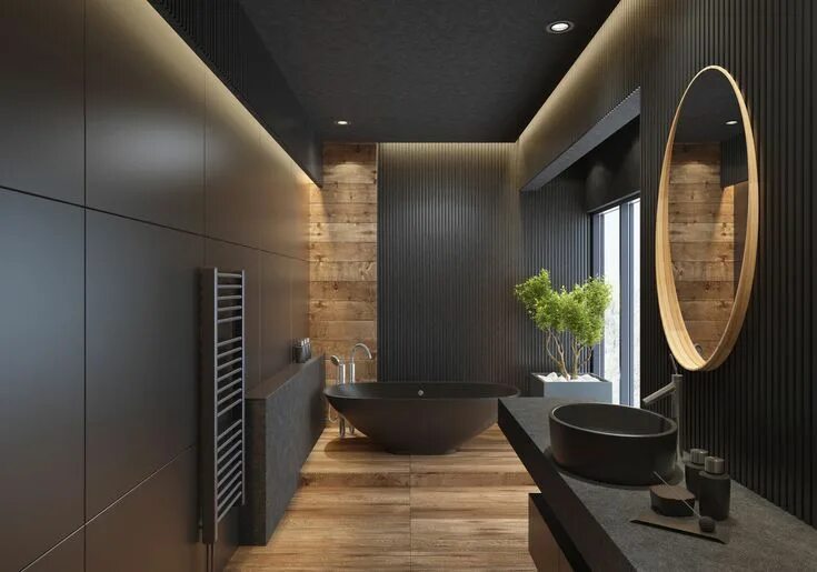 Ремонт в ванной комнате современный дизайн Backwash Matte black bathroom fixtures, Bathroom design black, Bathroom interior