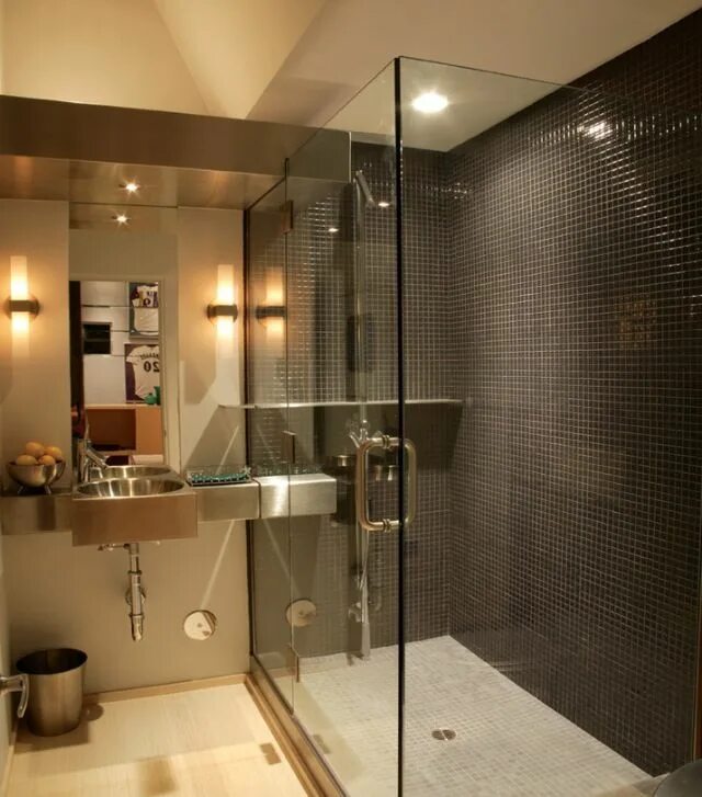 Ремонт в ванной с душевой фото Modern Bathroom // Houzz.com Bathroom design, House design, Luxury bathroom