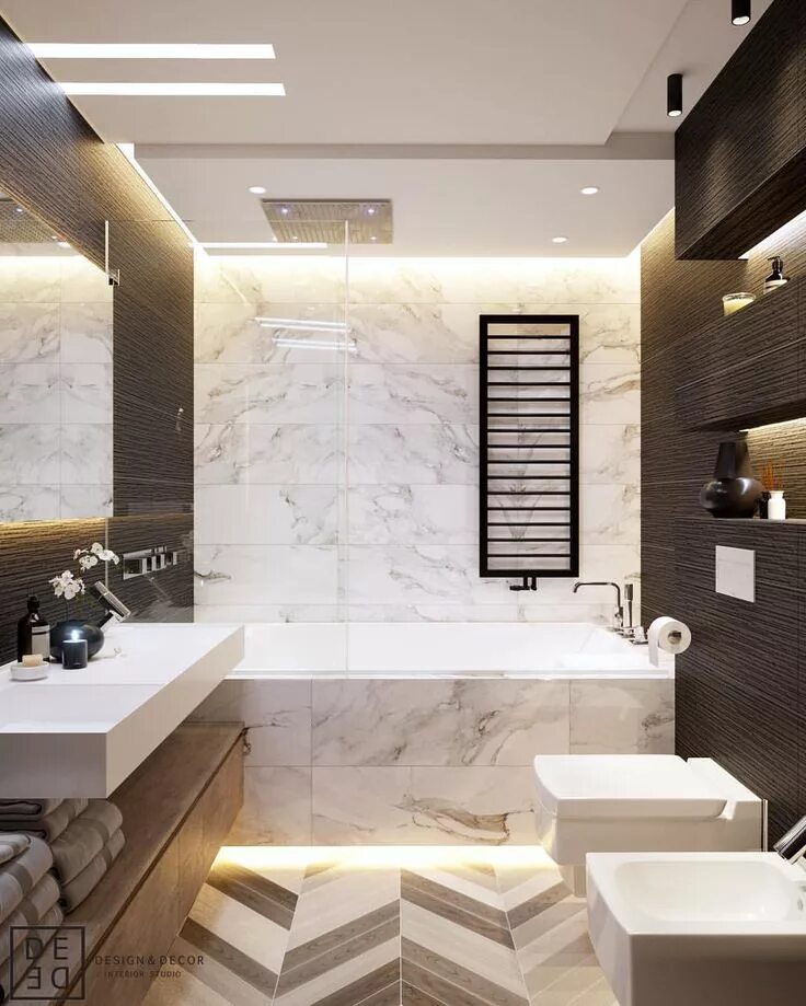 Ремонт в ванной современный дизайн DE&DE PROJEC Top bathroom design, Modern bathroom design, Bathroom styling