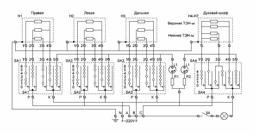 Ремонт варочной панели ssc3913hrk 2 схема электрическая Подключение новых конфорок - проблема с кухонной плитой Лысьва 15 80146