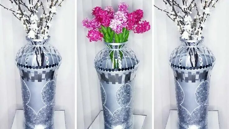 Ремонт ваза своими руками видео Diy Tall Metallic Floor Vase Quick and Easy 5 minutes Home Decorating H... Diy w