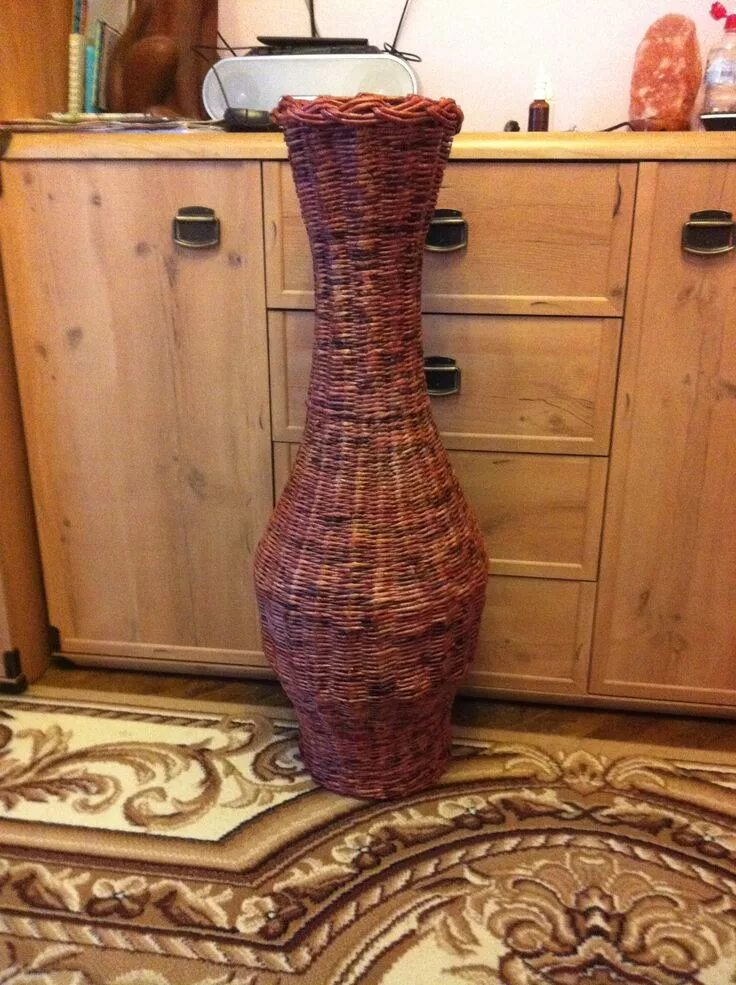 Ремонт ваза своими руками видео Ваза из газет (высота 90 см) Home decor, Vase, Decor