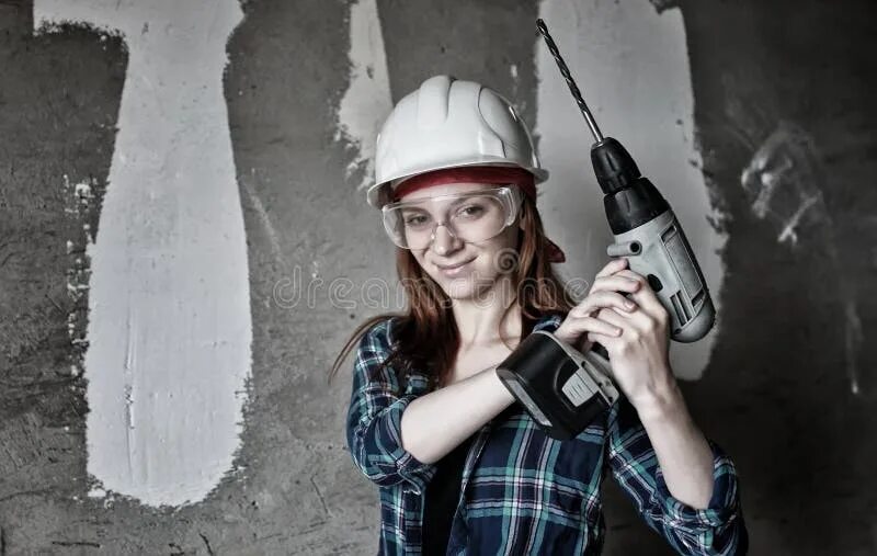 Ремонт женщина своими руками 525 Young Handyman Holding Power Drill Stock Photos - Free & Royalty-Free Stock 