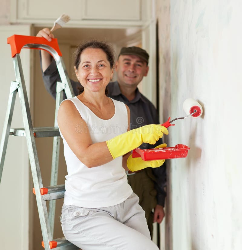 Ремонт женщина своими руками Mature Woman Man Making Repairs Stock Photos - Free & Royalty-Free Stock Photos 