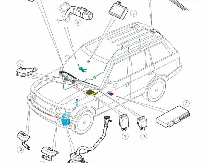 Рендж ровер л322 подключение сигнализации fullfatrr.com - View topic - Windshield wiper relay