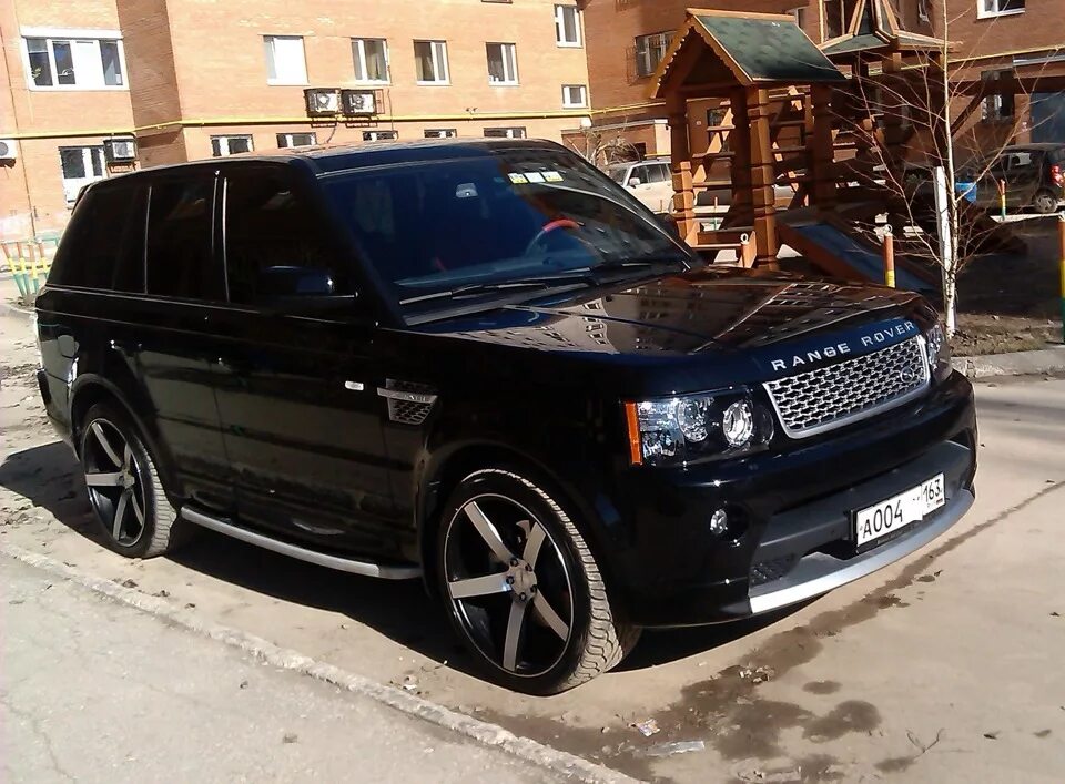 Рендж ровер спорт черный фото Vossen CV3 на чистой машине - Land Rover Range Rover Sport (1G), 3 л, 2012 года 