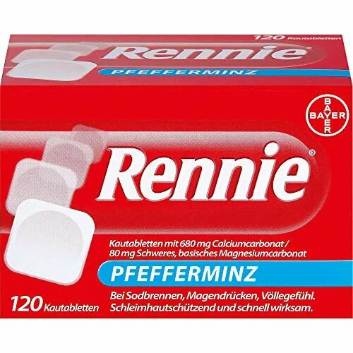 Ренни таблетки фото RENNIE Kautabletten 120 St купить на Amazon de