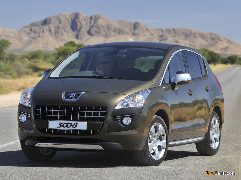 Рено 3008 фото Peugeot 3008 ZA-spec 2010–13 pictures (800x600)