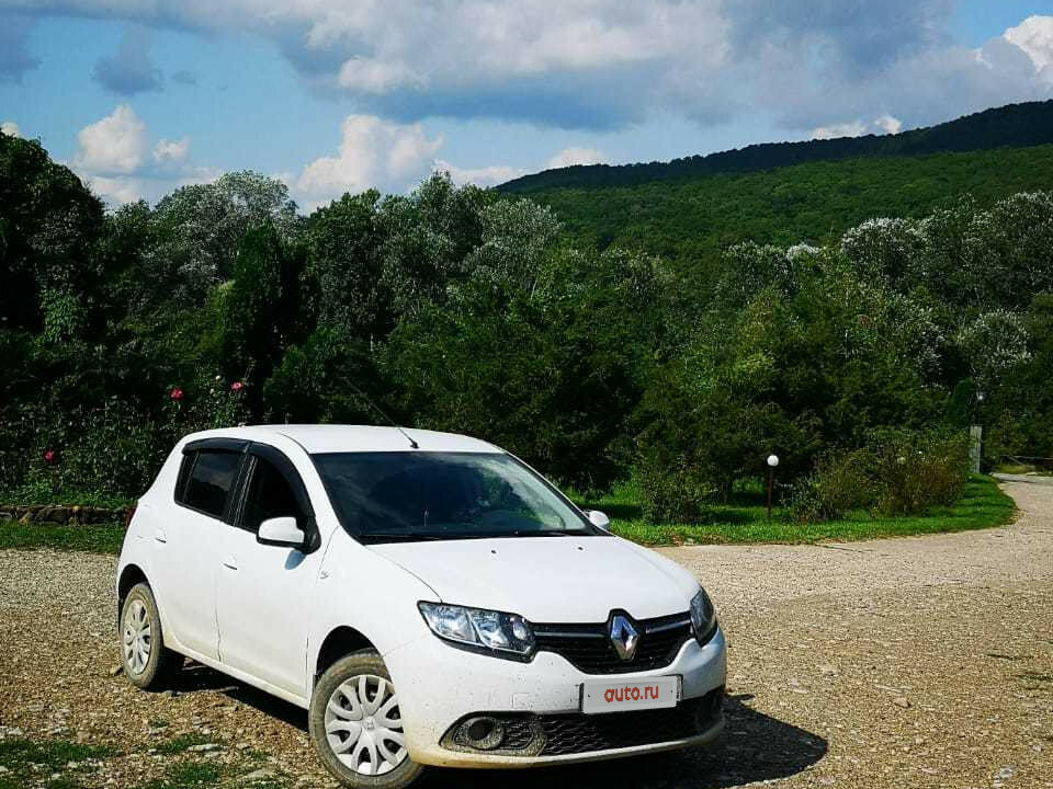 Рено белая машина фото Купить б/у Renault Sandero II 1.6 MT (82 л.с.) бензин механика в Краснодаре: бел