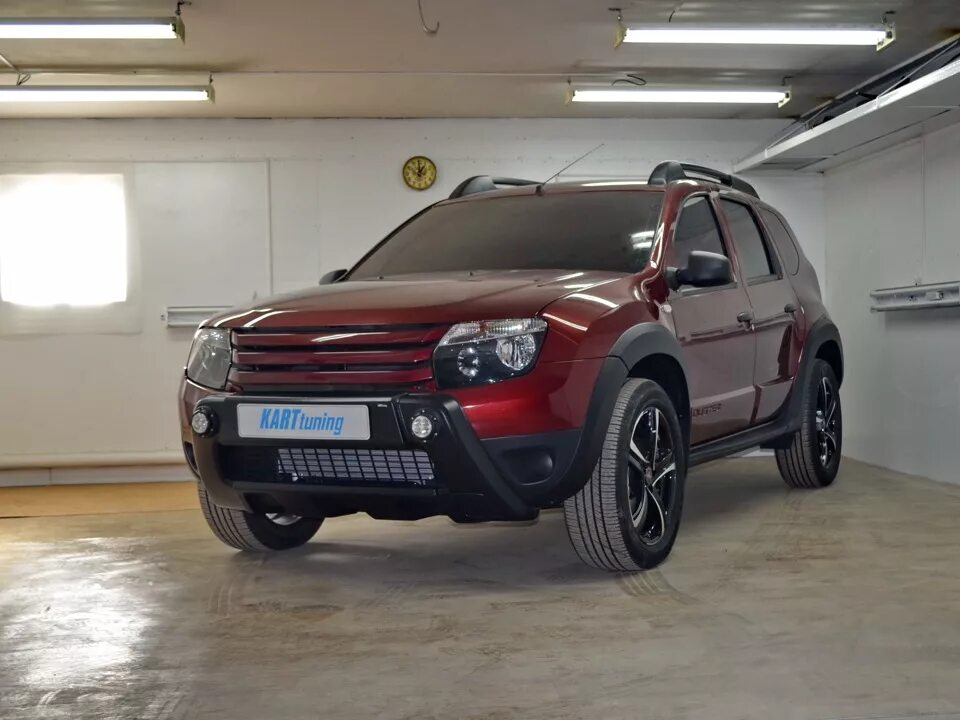 Рено дастер аксессуары и тюнинг Накладка-кенгурятник с ДХО Renault Duster - KARTtuning на DRIVE2