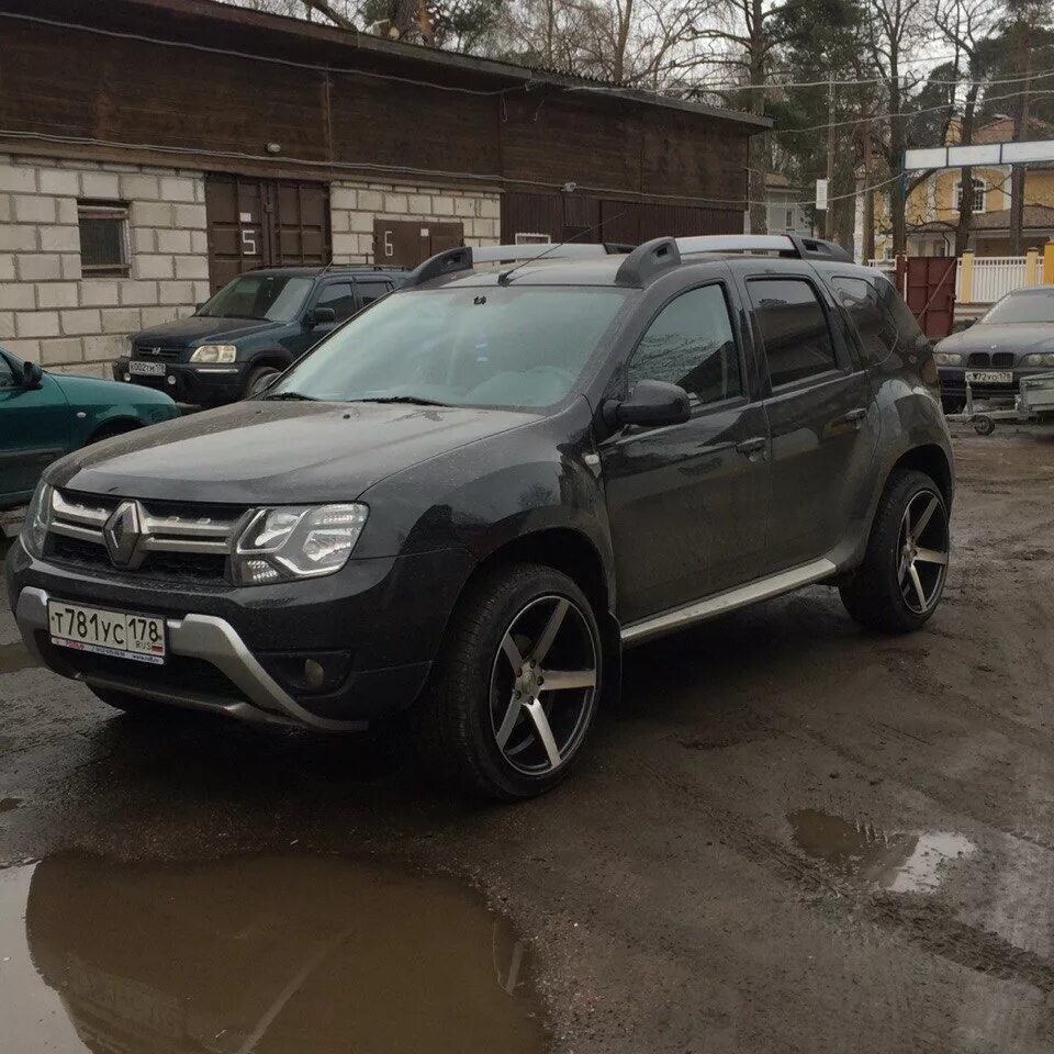 Рено дастер на 18 дисках фото Примерка дисков Vossen R19 - Renault Duster (1G), 2 л, 2015 года колёсные диски 