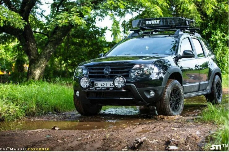 Рено дастер тюнинг для бездорожья фото Modified Black Renault Duster in Ernakulam Engine Remap - ModifiedX Renault dust