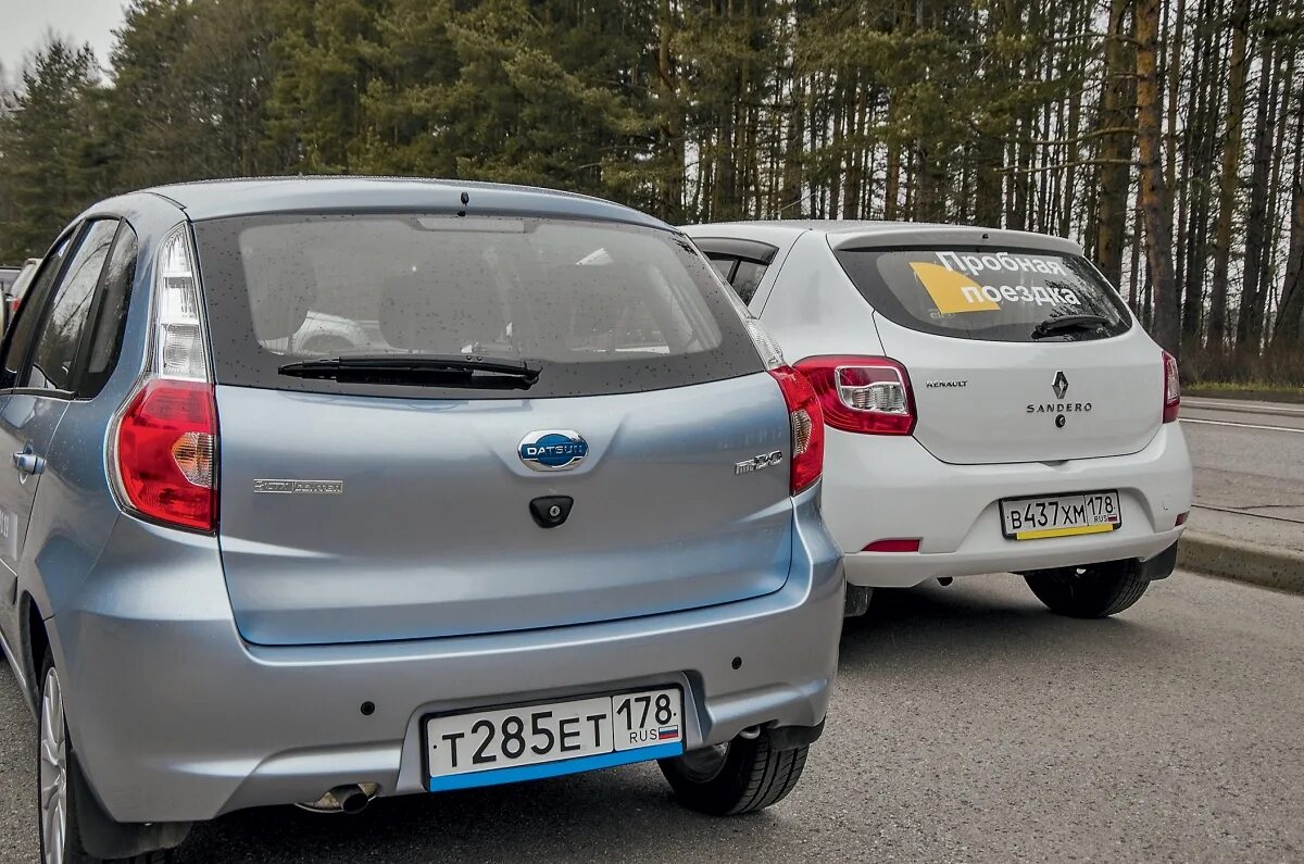 Рено датсун фото Datsun mi-DO против Renault Sandero. Дальние родственники