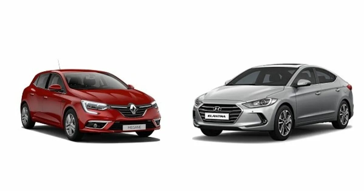 Рено элантра фото Порівнюємо Hyundai Elantra 2016 і Renault Megane Hatchback 2015