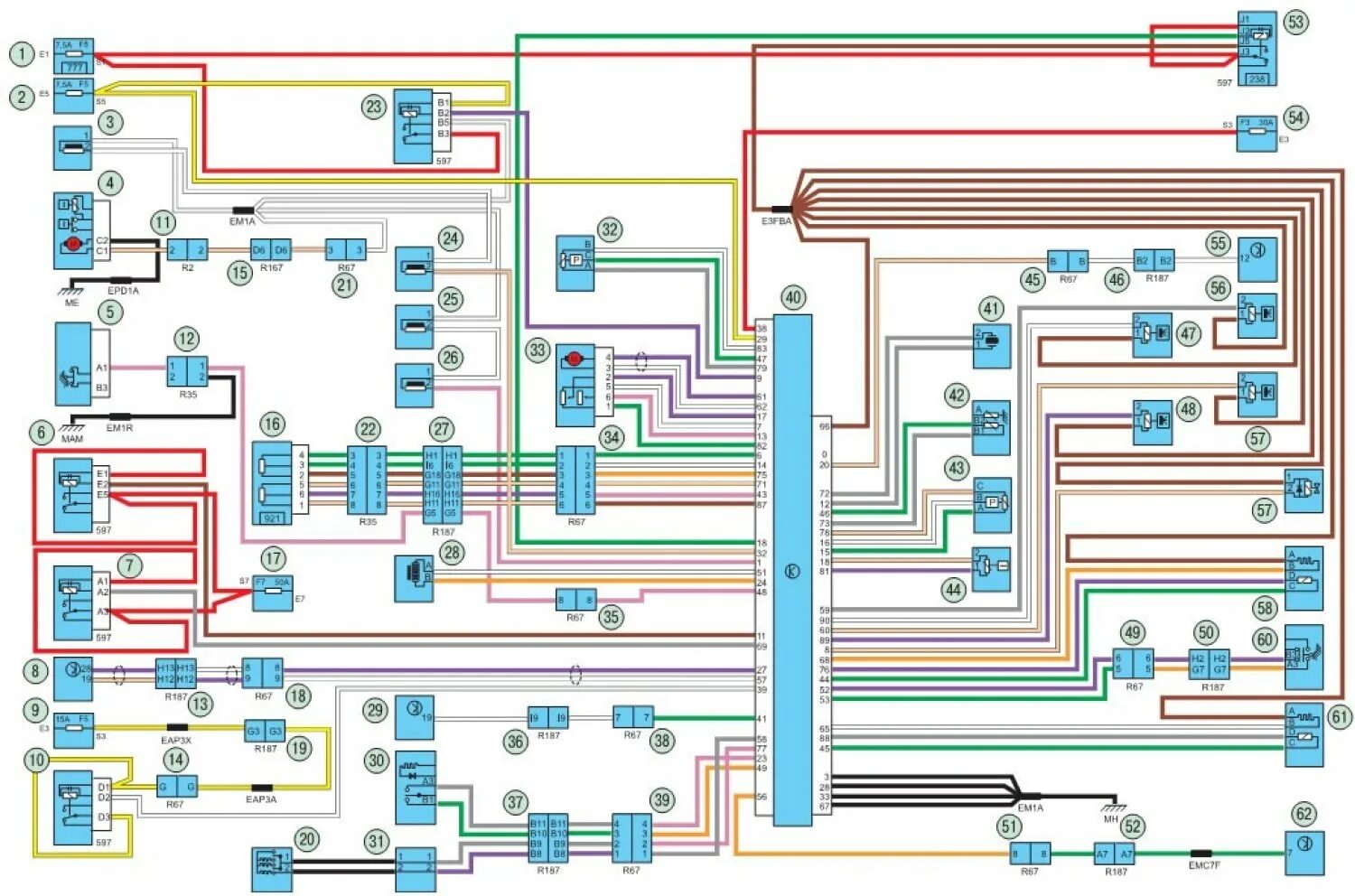 Рено кангу схема проводки Ремонт проводки по электрике на Рено.