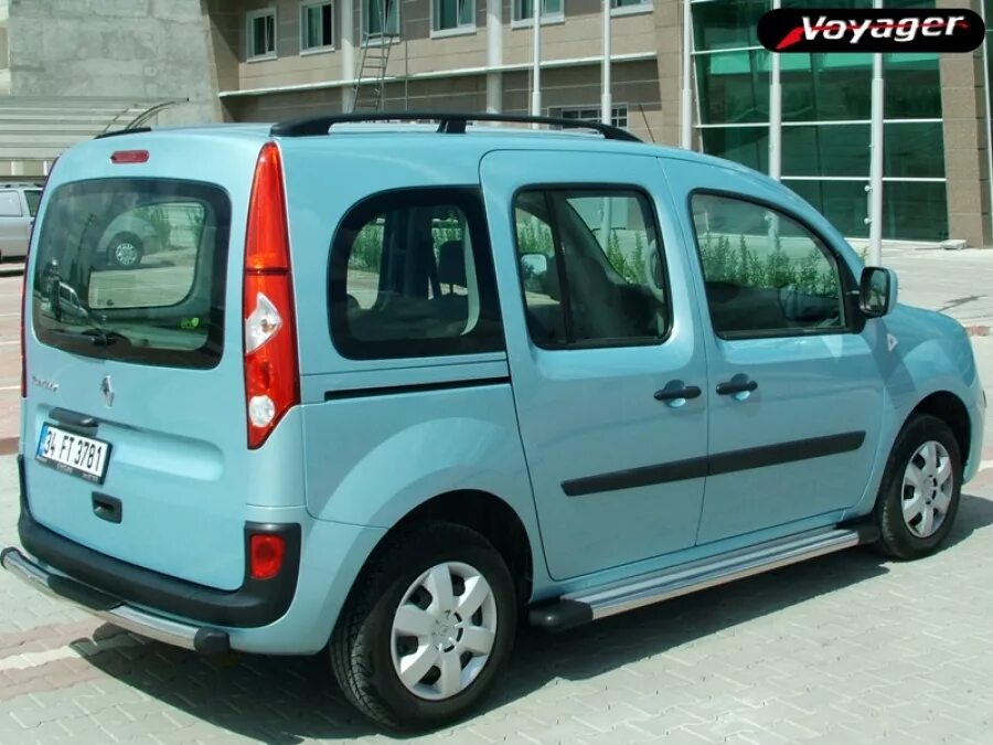 Рено кенго 2 фото Рейлинги для Renault Kangoo до 2008 черные, алюм. опоры / KANGOO I / RENAULT / Р