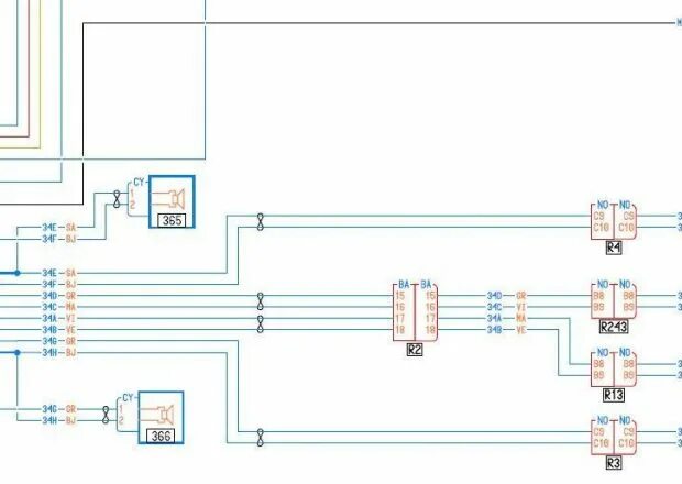 Рено клио электросхемы Schema electrique ford transit 2001