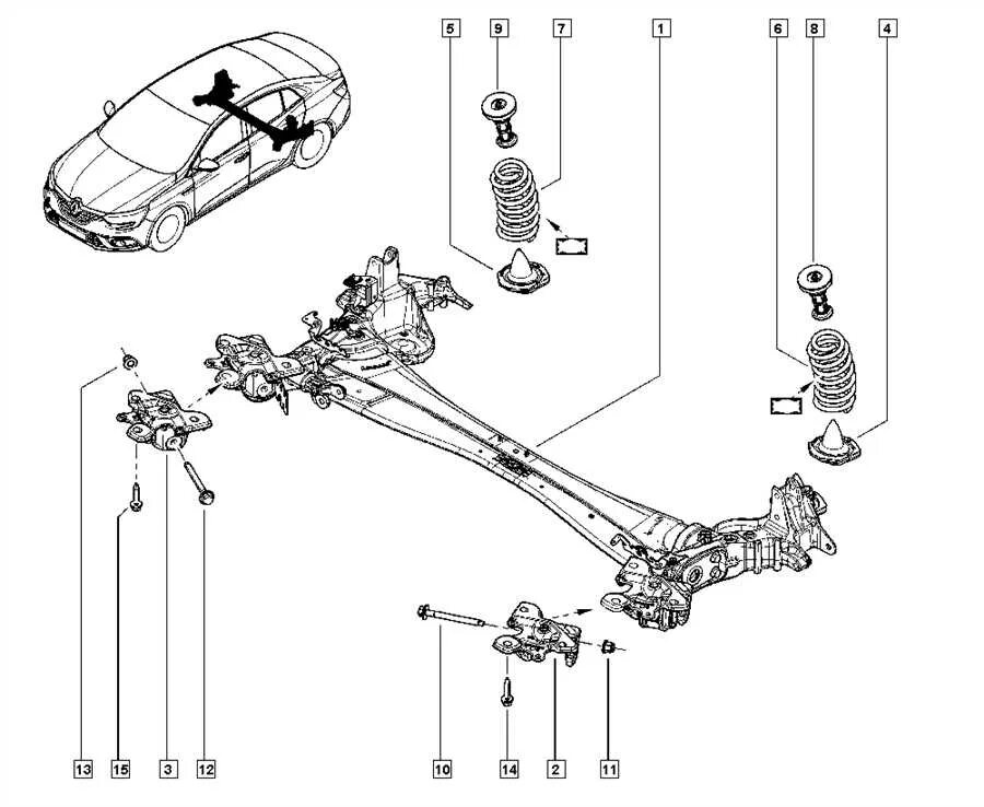 Рено колеус 2017 м9р задняя подвеска фото Подвеска рено сценик 2 схема передняя
