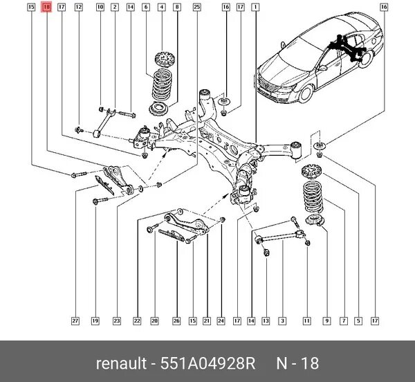 Polyurethane auto parts for RENAULT KOLEOS HY 2012