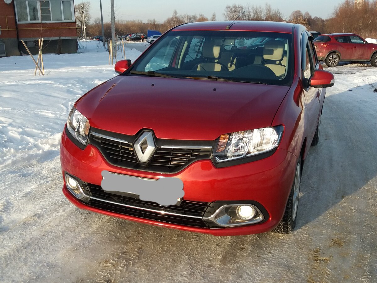 Рено красного цвета фото Купить б/у Renault Logan II 1.6 AT (102 л.с.) бензин автомат в Москве: красный Р