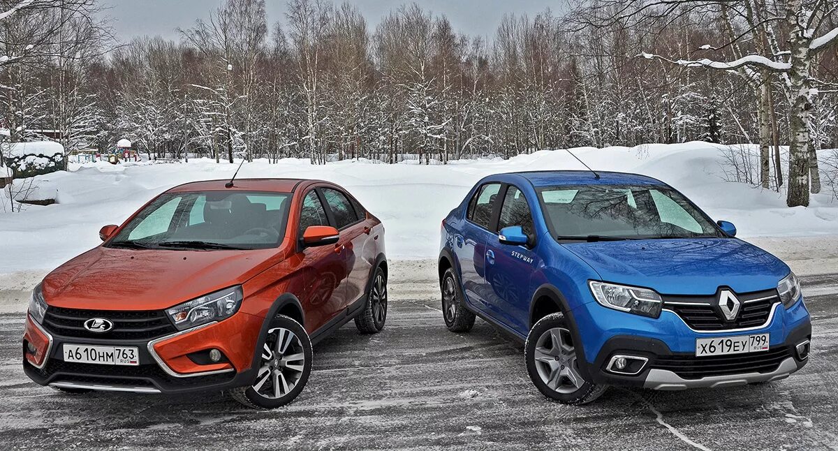 Рено лада фото Lada Vesta Cross против Renault Logan Stepway. Сравнение бюджетных седано-кроссо