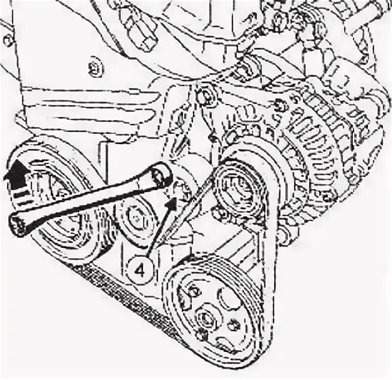 Рено лагуна 2 схема установки ремня генератора Auxiliary equipment drive belt (engine with heater) (Renault Duster 1, 2009-2017