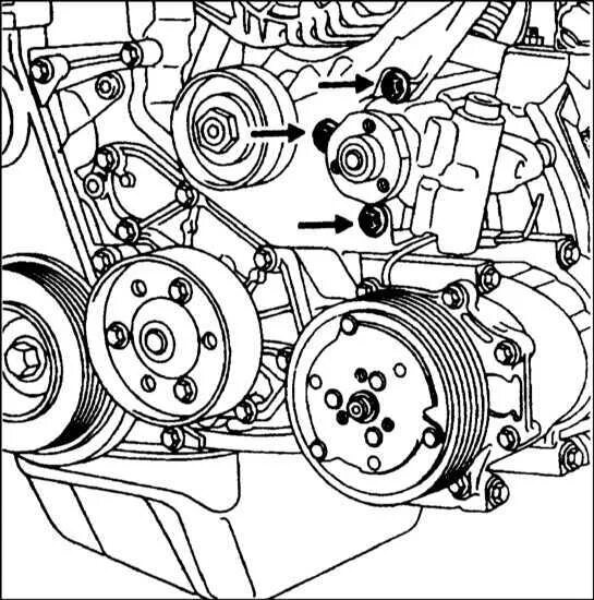Рено лагуна 2 схема установки ремня генератора Ремонт Renault Megane Рено Меган : Снятие и установка насоса рулевого гидроусили