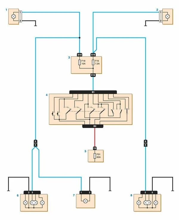 Рено логан 1 схема подключения фар 265 Схемы Logan 2005 - Энциклопедия журнала "За рулем"