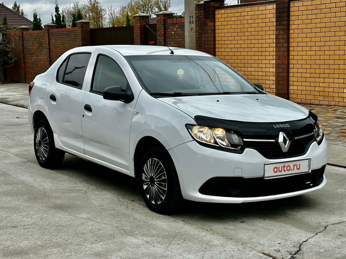 Рено логан 2 белый фото Купить б/у Renault Logan II 1.6 MT (82 л.с.) бензин механика в Брянске: белый Ре