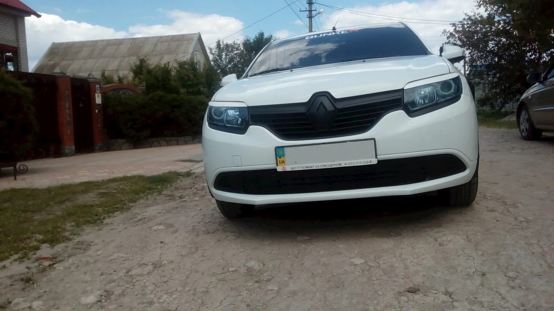 Рено логан 2 тюнинг бампер Универсальная губа на бампер - Renault Sandero 2G, 1,5 л, 2013 года тюнинг DRIVE