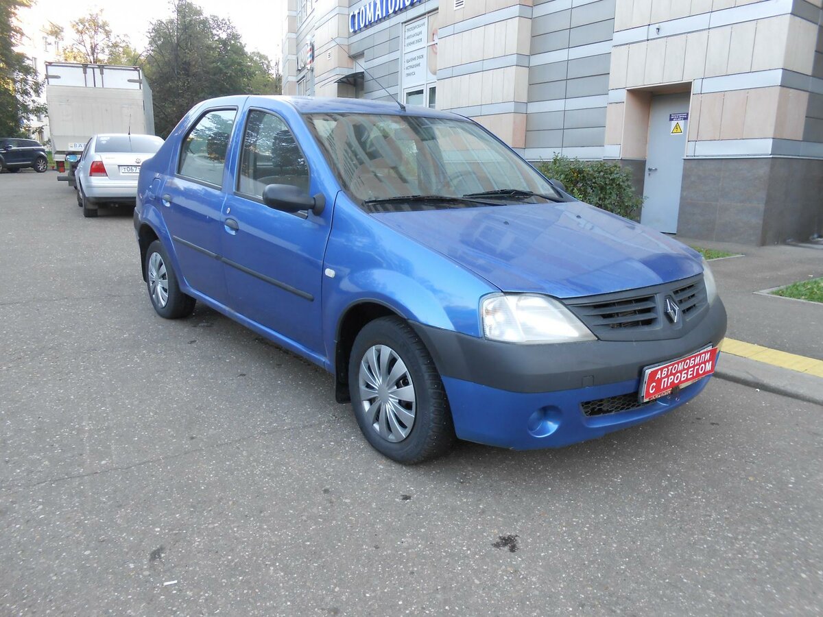 Рено логан 2007 года фото Купить б/у Renault Logan I 1.4 MT (75 л.с.) бензин механика в Москве: синий Рено