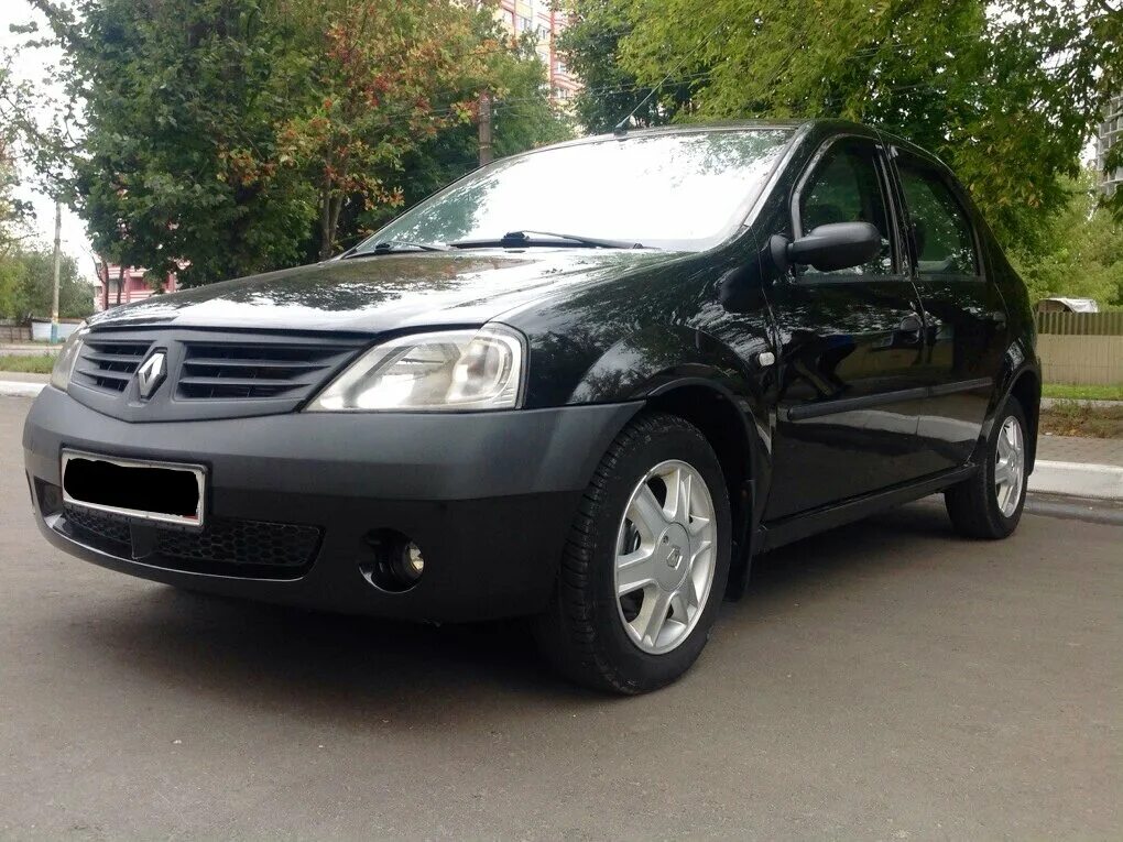 Рено логан черный фото Купить б/у Renault Logan I 1.6 MT (87 л.с.) бензин механика в Брянске: чёрный Ре