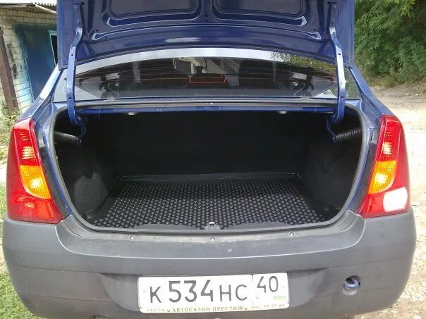 Рено логан фото багажника Оклейка багажника карпетом (old) - Renault Logan (1G), 1,4 л, 2006 года другое D