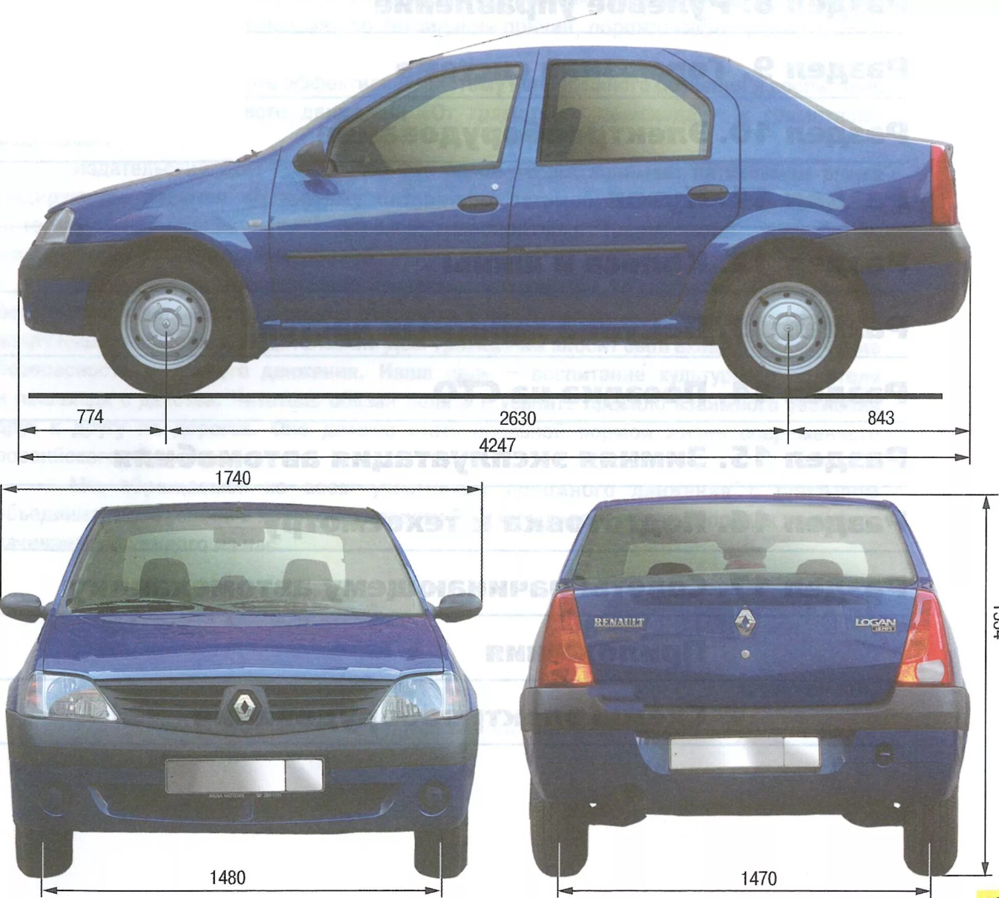Рено логан фото и описание Габариты рено логан - КарЛайн.ру