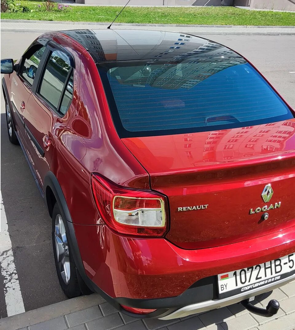 Рено логан крыша фото Чёрная глянцевая крыша для Брюлика. - Renault Logan Stepway, 1,6 л, 2019 года ст