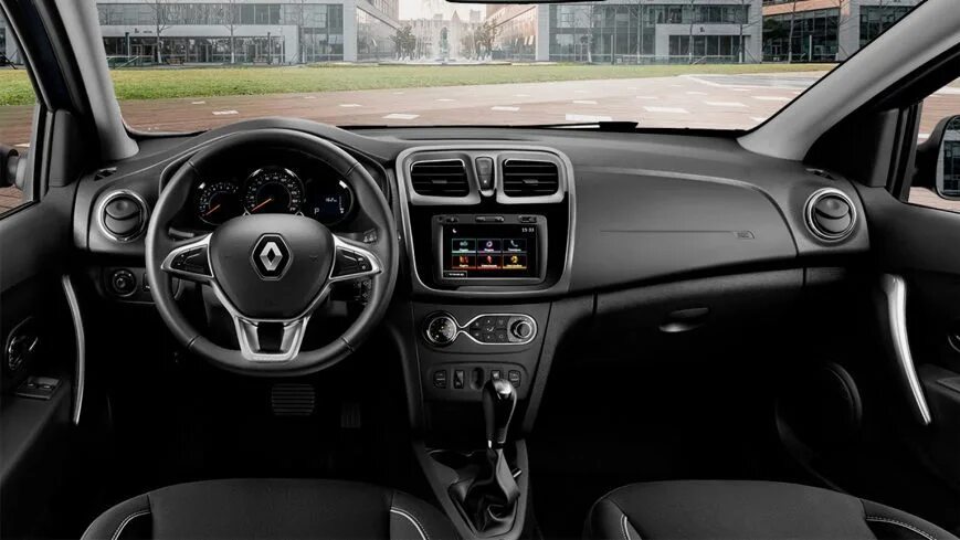 Рено логан степвей фото салона Renault Sandero Stepway (2G) 1.6 бензиновый 2019 черный на DRIVE2