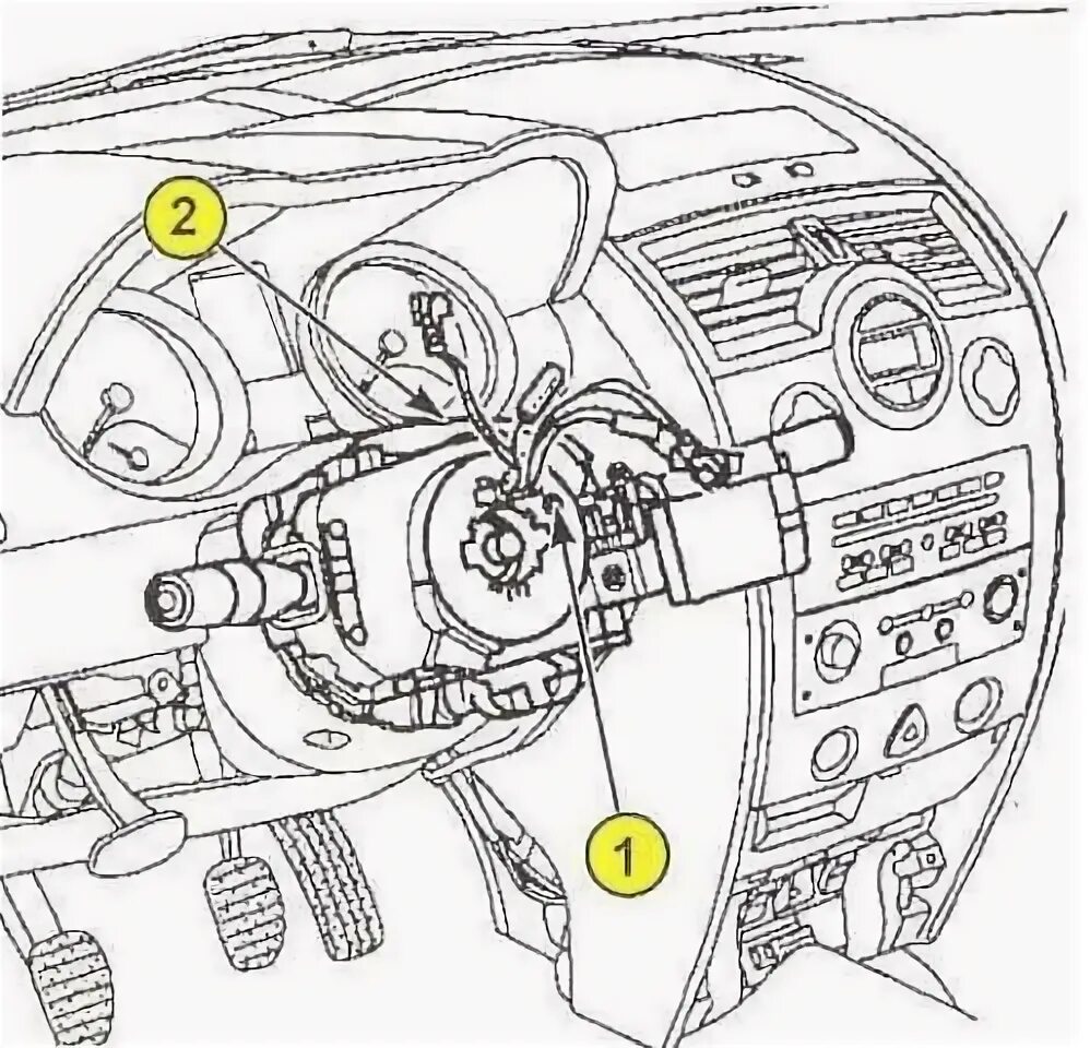 Рено меган 2 ремонт своими руками Блок подрулевых переключателей Renault Megane II