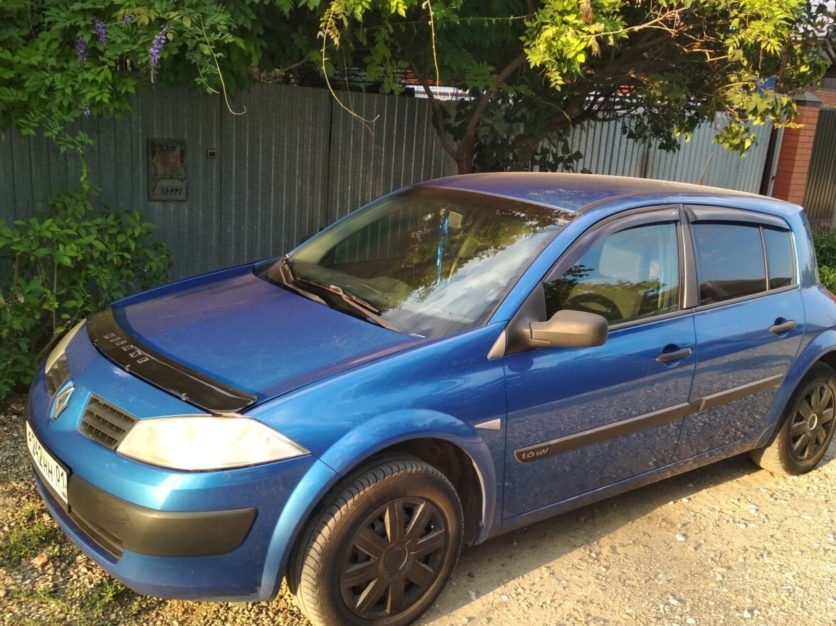 Рено меган 2003 года фото Купить б/у Renault Megane II 1.6 MT (115 л.с.) бензин механика в Краснодаре: син